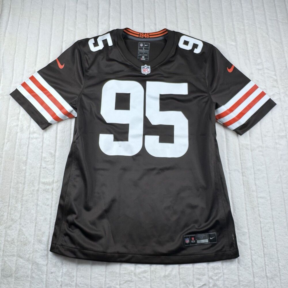Nike Men's Cleveland Browns Miles Garrett #95 Home Game Jersey Size Large